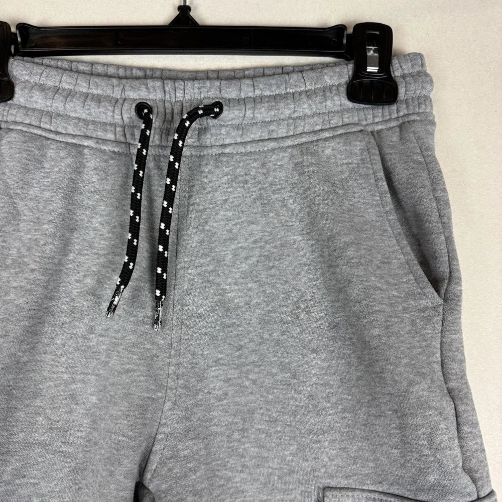 Hype. Pants Teens Small Gray Fleece Cargo Jogger Elastic‎ Waist Pockets